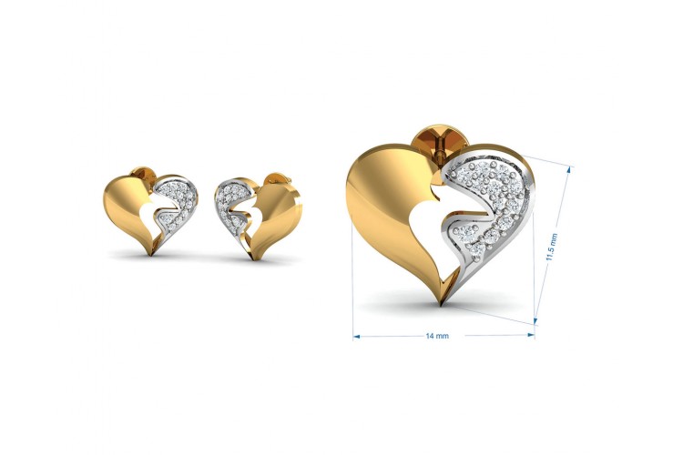 Pana Diamond Heart Pendant Earring & Ring Set
